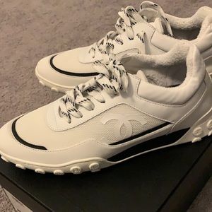 White Chanel sneakers size 40
